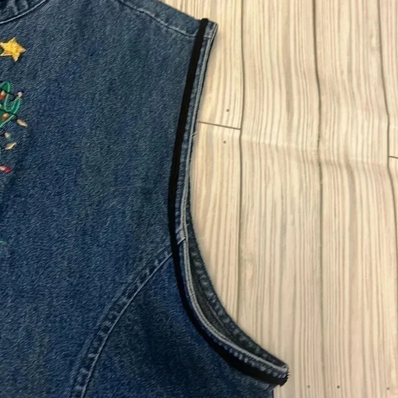 Denim Western Christmas Vest - Picture 4 of 5